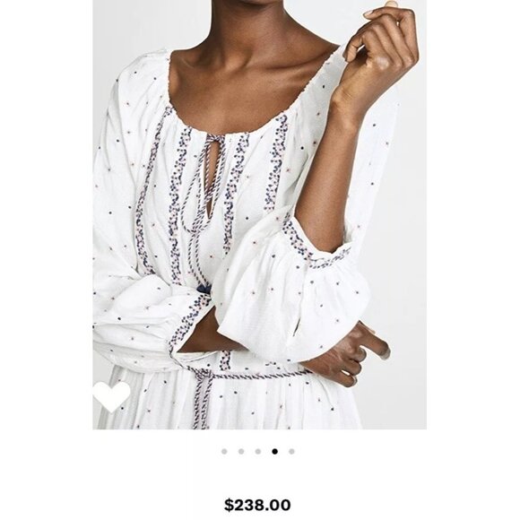 Graham & Spencer Isilda Embroidered Dress tassel neck tie & belt floral prairie - Picture 9 of 9